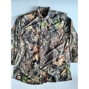 RedHead Men 2XL Outdoor Vent Camouflage‎ Military Green Button Shirt Jacket